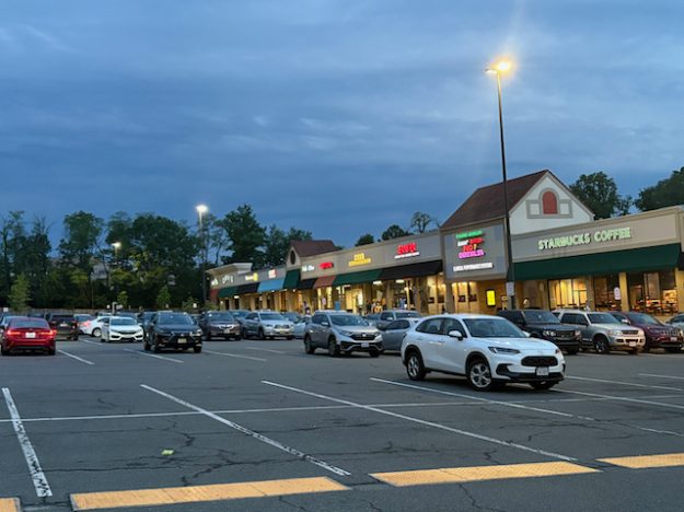 tactile paving at a parking lot for Lidl (Tyson's Corner, VA)