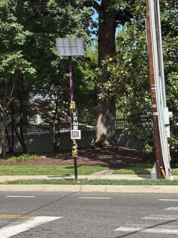 anti-Flock "tagging" of a camera in Arlington County, VA