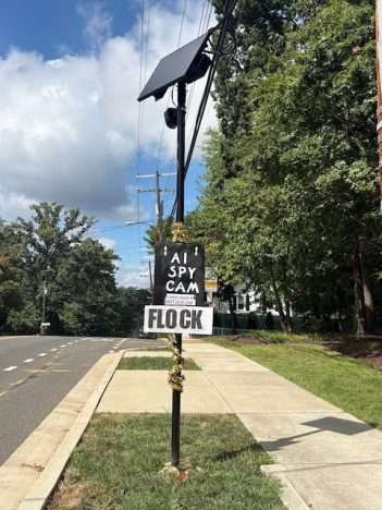 anti-Flock "tagging" of a camera in Arlington County, VA